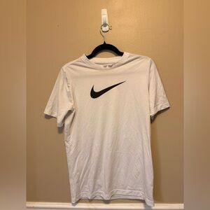 Nike Youth Classic White Tee with Black Logo